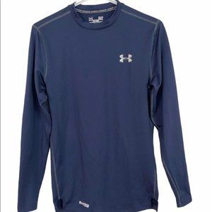 Under Armour Fitted Athletic Top Small Navy Blue